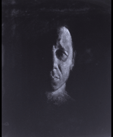 Portrait of Steve on acrylic fur
